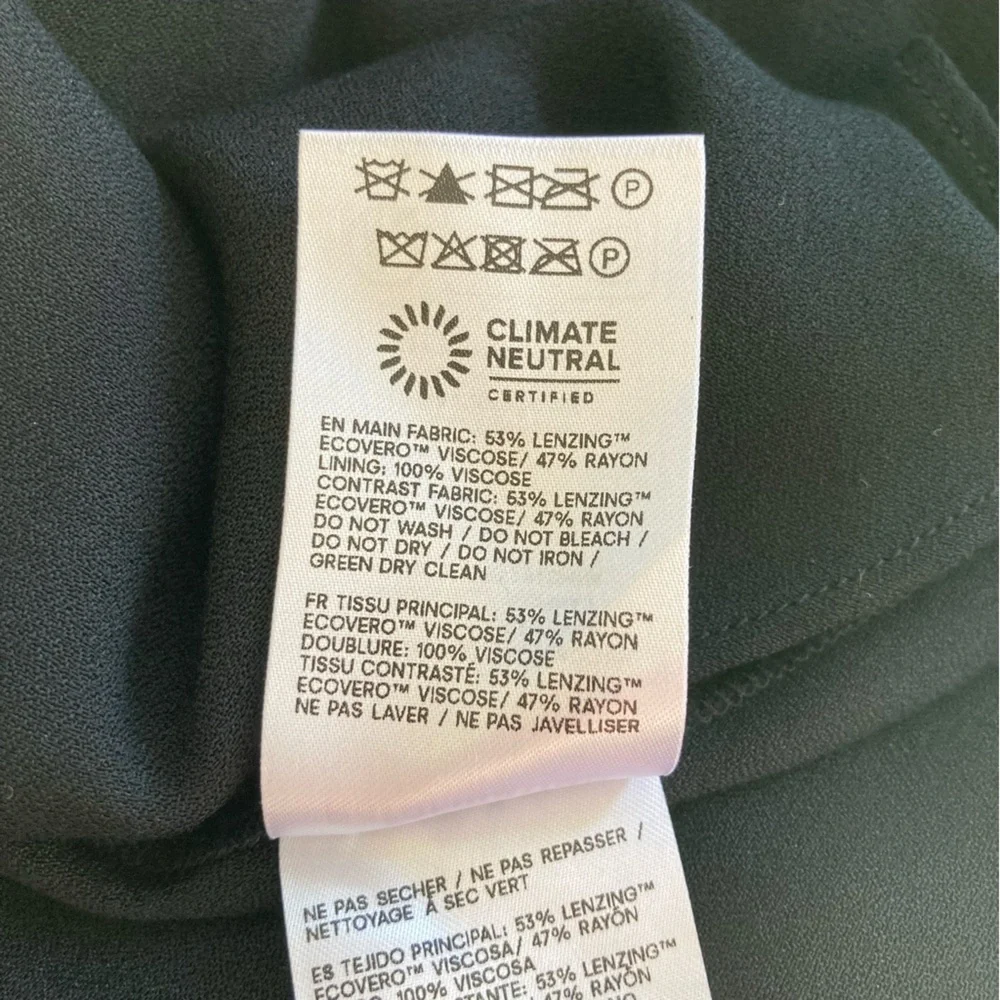 NWT Reformation Camira Dress Black Slip Midi, Size 12 - Picture 14 of 14